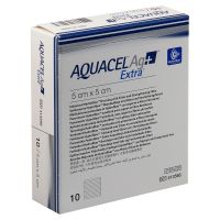 Aquacel AG+ Extra Hydrofiber wondverband steriel 5x5cm