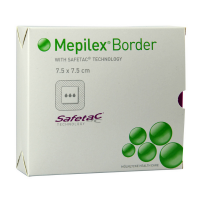 Mepilex Border schuimverband 7,5x7,5cm, steriel, 10 stuks
