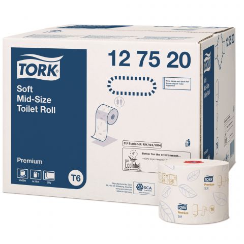 Tork toiletpapier op rol soft mid-size premium 2 laags 27 rol
