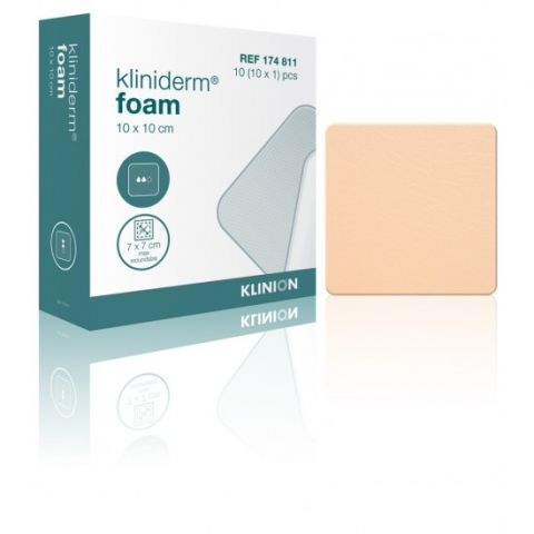 Kliniderm Advanced Foam schuimverband 10x10cm