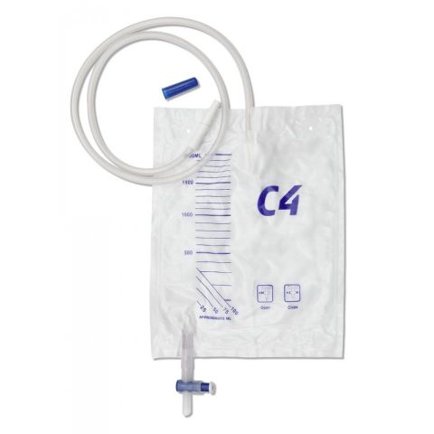 Curion curibag C4 urinebedzak met kruiskraan 2 liter