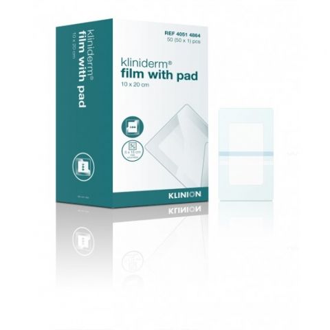 Klinion Kliniderm Film met Pad wondpleister steriel 10x20cm