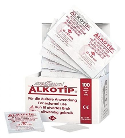 Alkotip Alcoholdoekjes large 90x110mm 100 stuks