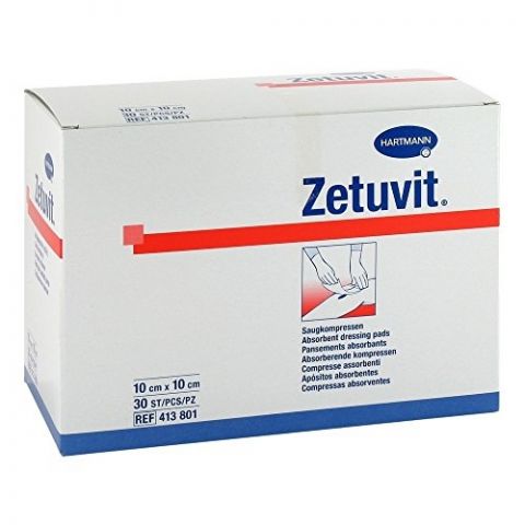 Zetuvit absorberend kompres niet steriel 10x10cm