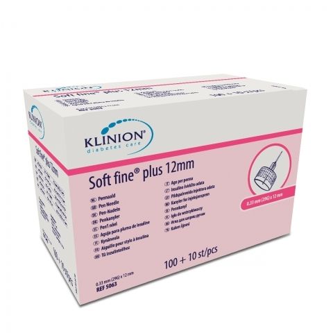 Klinion Diabetes Care Soft fine Plus pennaalden 0,33mm (29G) x 12mm