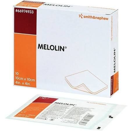 Melolin wondkompres 10x10cm 10 stuks