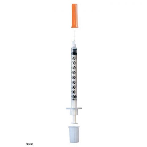 BD Microfine insulinespuit 1ml + naald 0,33x12,7mm U100