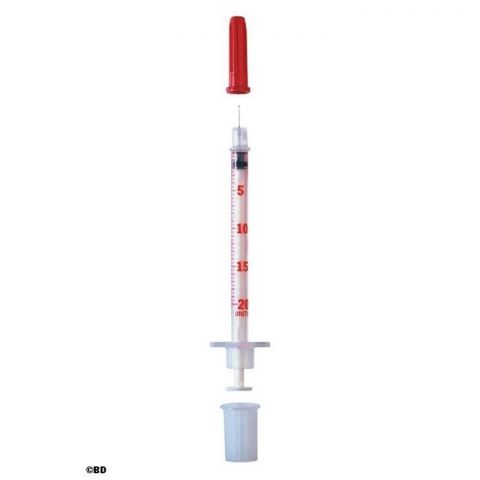 BD Microfine insulinespuit 0,5ml + naald 0,30x8mm U40