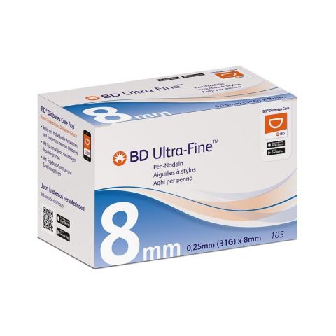 BD Ultra-Fine pennaalden 0,25 x 8mm (31G)