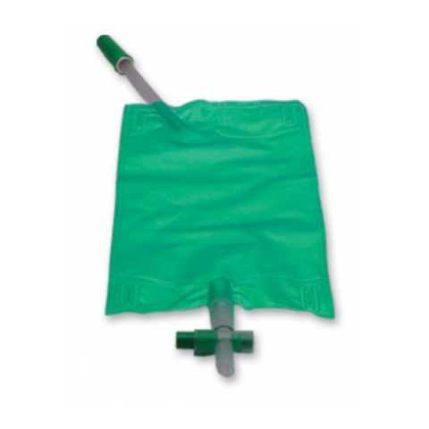 Curion curibag urinebeenzak groen met kruiskraan 10cm 0,50 liter