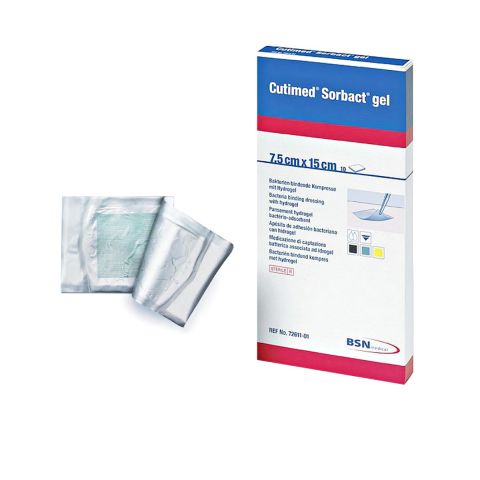 Cutimed Sorbact Gel hydrogel kompres 7,5x15cm 10 stuks