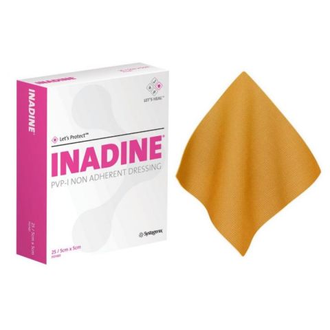 Inadine (povidonjodium) zalfgaas 5x5cm 25 stuks