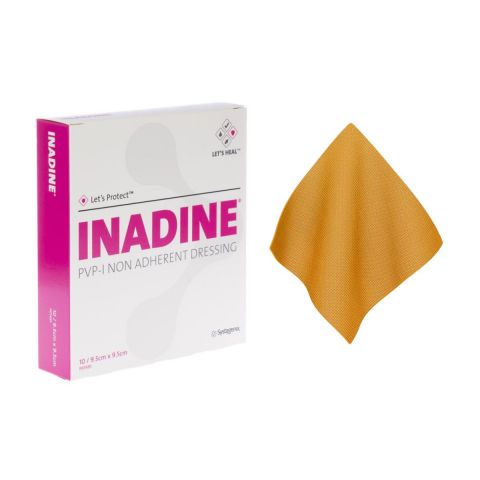Inadine (povidonjodium) zalfgaas 9,5x9,5cm 10 stuks compleet