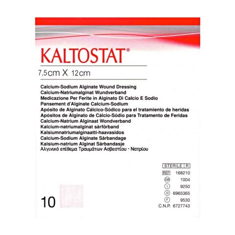 Kaltostat alginaat wondverband 7,5x12cm 10 stuks