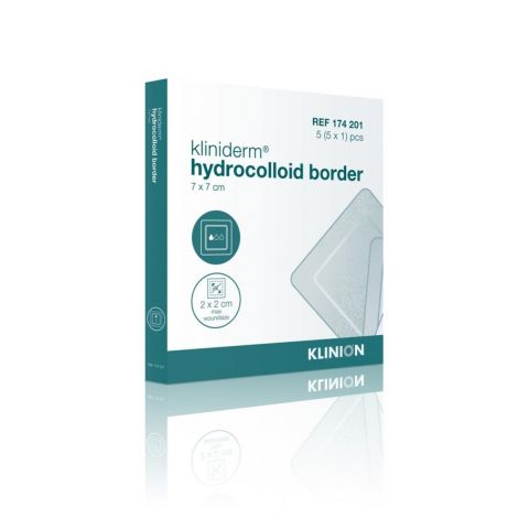 Kliniderm Hydro Border standaard hydrocolloïd wondverband 7x7cm