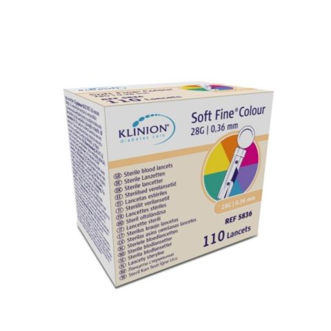 Klinion Diabetes Care Soft fine lancetten 28G 110 stuks