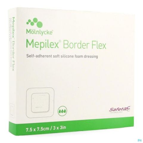 Mepilex Border Flex schuimverband 7,5x7,5cm 9 stuks