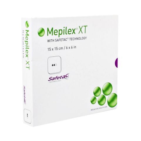 Mepilex XT flexibel schuimverband 15x15cm 5 stuks