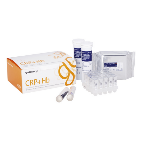 CRP + Hb QuikRead Go kit met capillairen testen