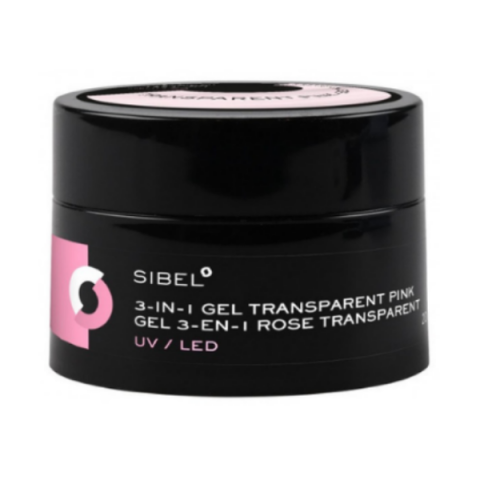 Sibel 3-in-1 gel Transparant Pink 20ml