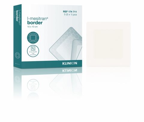 L-Mesitran Border honingverband 10x10cm 5 stuks