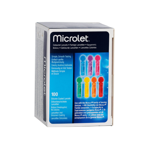 Microlet gekleurde lancetten 100 stuks
