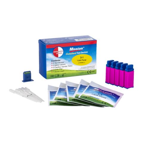 Mission 3-in-1 Cholesterol set 5 teststrips