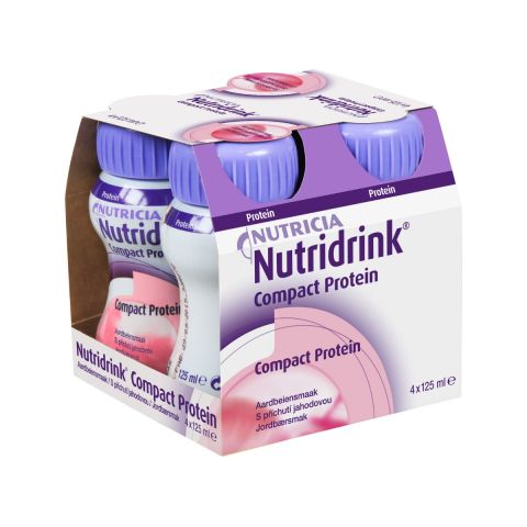 Nutridrink Compact Proteïne 125ml Aardbei 4 stuks