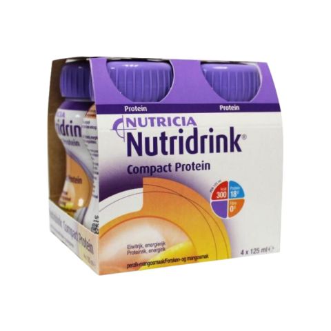 Nutridrink Compact Proteïne 125ml Perzik/Mango 4 stuks