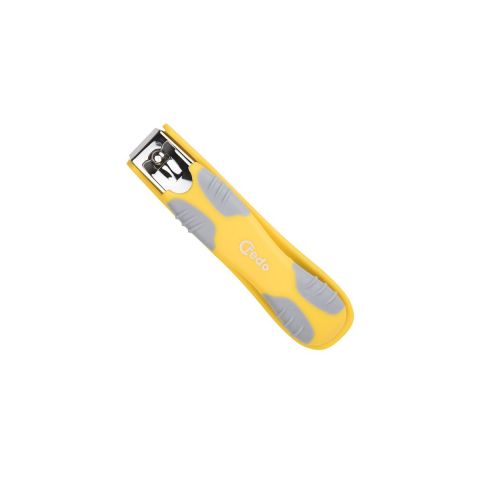 PopArt nagelknipper met soft-touch nagelvanger Geel
