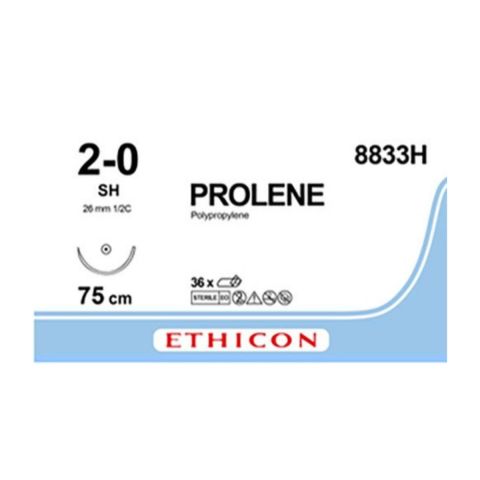 Prolene hechtdraad 2-0 75cm (SH) blauw 8833H 36 stuks