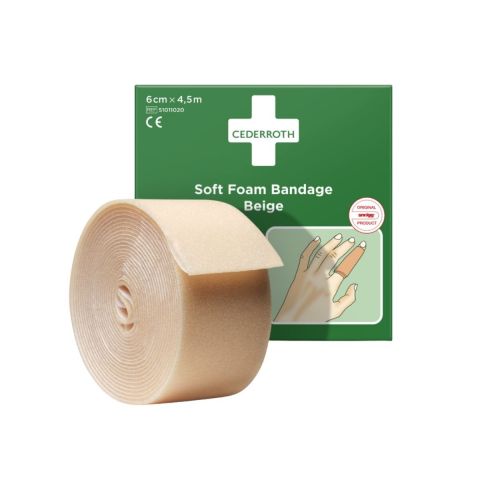 Cederroth Soft Foam Bandage Beige 6cm x 4,5m rol