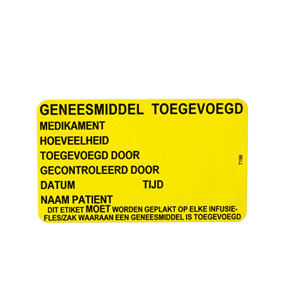 Sticker geneesmiddel toegevoegd 500 stuks