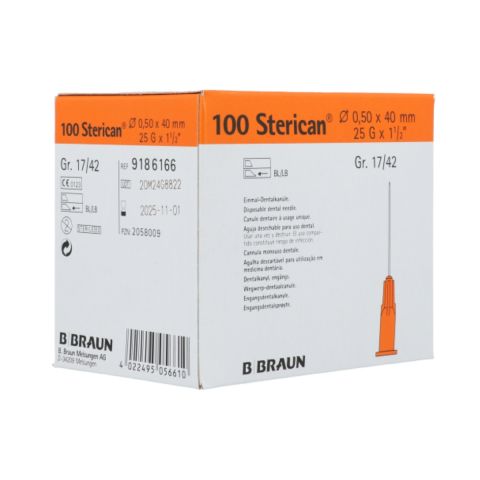 Sterican dentale naald 25G oranje 0,5x40mm 100 stuks