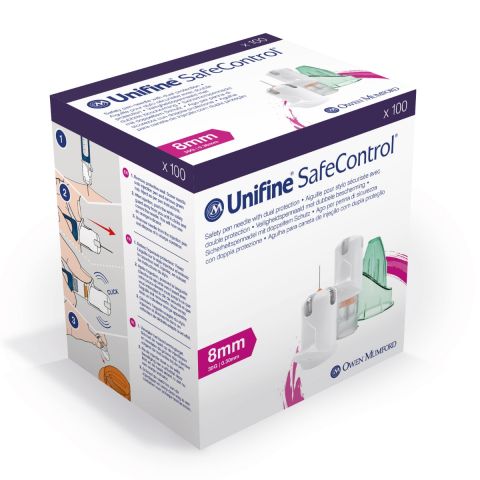 Unifine SafeControl pennaald 0,30 x 8mm (30G) 100 stuks