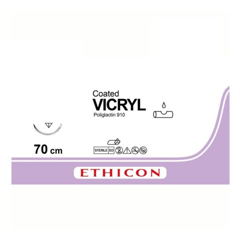 Vicryl hechtdraad 2-0 (zonder naald) 2x70cm J625T 24 stuks