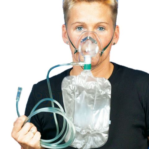 Zuurstofmasker met reservoir en slang voor kinderen